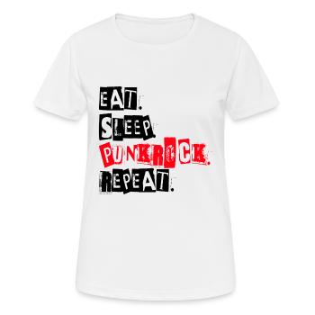 Punk rock punk rock festival de musique cadeau - T-shirt respirant Femme - blanc - Devant - AI Model Female 172 dark (172cm)