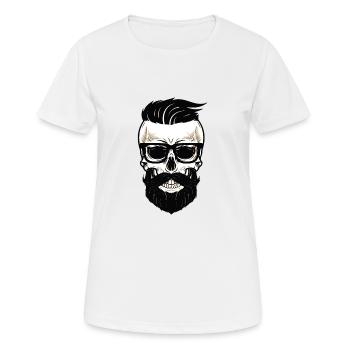 Bearded Dad's Skull - Women's Breathable T-Shirt - white - Front - AI Model Female 172 dark (172cm)