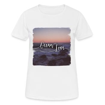 Ocean Lover - T-shirt respirant Femme - blanc - Devant - AI Model Female 172 dark (172cm)