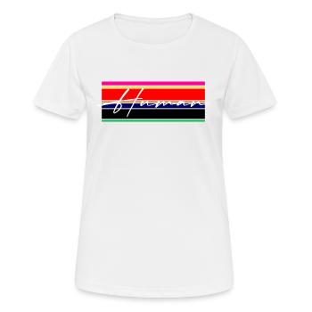 Don d’esthétique humaine - T-shirt respirant Femme - blanc - Devant - AI Model Female 172 dark (172cm)
