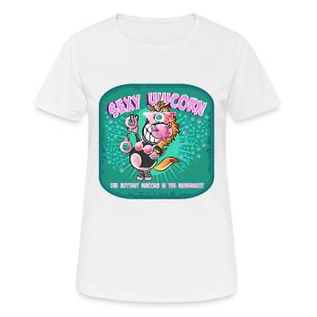Sexy unicorn, sharp unicorn in lingerie - Women's Breathable T-Shirt - white - Front - AI Model Female 172 dark (172cm)