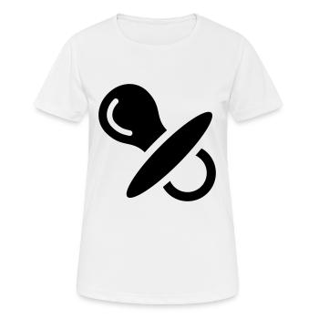 Sucettes, bébé, sucer, poitrine, sommeil - T-shirt respirant Femme - blanc - Devant - AI Model Female 172 dark (172cm)