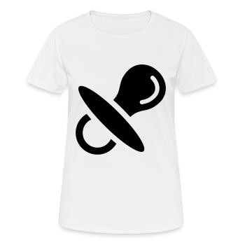 Schnuller, nuckel, baby, brust, schlafen 2 - Frauen T-Shirt atmungsaktiv - Weiß - Vorne - AI Model Female 172 dark (172cm)