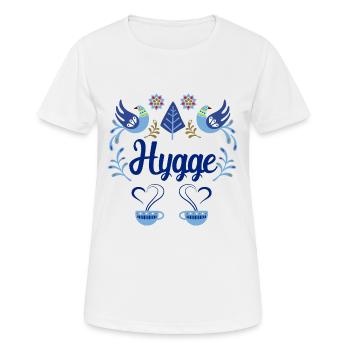 Hygge - Frauen T-Shirt atmungsaktiv - Weiß - Vorne - AI Model Female 172 dark (172cm)