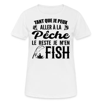Wenn ich angeln gehen kann, fische ich den Rest - Frauen T-Shirt atmungsaktiv - Weiß - Vorne - AI Model Female 172 dark (172cm)