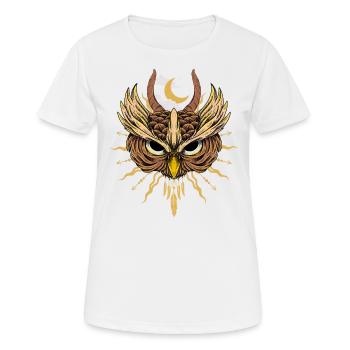 Nachteule Hexerei Traumfänger - Frauen T-Shirt atmungsaktiv - Weiß - Vorne - AI Model Female 172 dark (172cm)