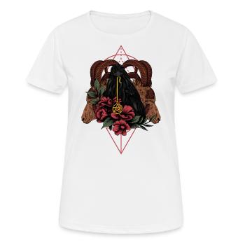 Rabe Krähe des Todes - Frauen T-Shirt atmungsaktiv - Weiß - Vorne - AI Model Female 172 dark (172cm)