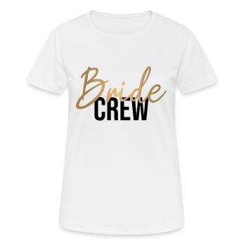 Bride Crew - Mariage enterrement de vie de garçon - T-shirt respirant Femme - blanc - Devant - AI Model Female 172 dark (172cm)