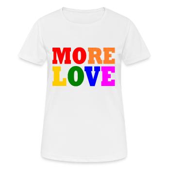 More love - T-shirt respirant Femme - blanc - Devant - AI Model Female 172 dark (172cm)