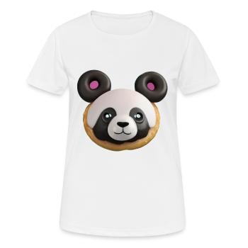 Panda Triple Donuts - Frauen T-Shirt atmungsaktiv - Weiß - Vorne - AI Model Female 172 dark (172cm)