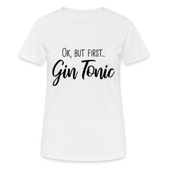 First - Women's Breathable T-Shirt - white - Front - AI Model Female 172 dark (172cm)