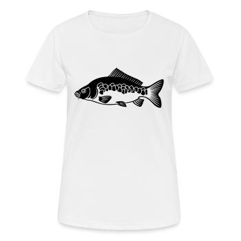 Karpfen (Carp) - Frauen T-Shirt atmungsaktiv - Weiß - Vorne - AI Model Female 172 dark (172cm)