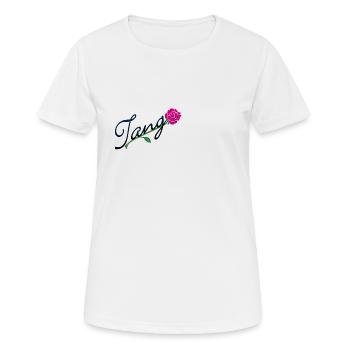 tango with rose (DDP) - Frauen T-Shirt atmungsaktiv - Weiß - Vorne - AI Model Female 172 dark (172cm)
