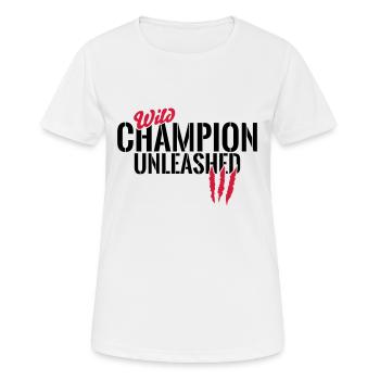 Wilder Champion entfesselt - T-shirt respirant Femme - blanc - Devant - AI Model Female 172 dark (172cm)