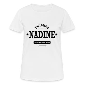 nadine - Frauen T-Shirt atmungsaktiv - Weiß - Vorne - AI Model Female 172 dark (172cm)
