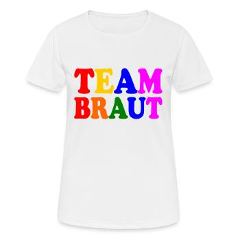 Team braut - Frauen T-Shirt atmungsaktiv - Weiß - Vorne - AI Model Female 172 dark (172cm)