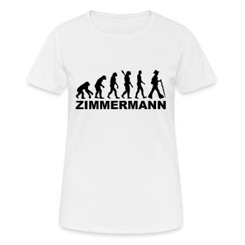 Zimmermann - Frauen T-Shirt atmungsaktiv - Weiß - Vorne - AI Model Female 172 dark (172cm)