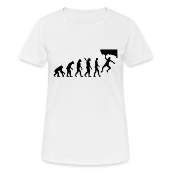 Evolution Bouldering - T-shirt respirant Femme - blanc - Devant - AI Model Female 172 dark (172cm)
