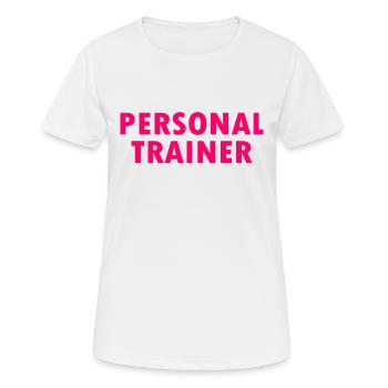 Personal trainer - Frauen T-Shirt atmungsaktiv - Weiß - Vorne - AI Model Female 172 dark (172cm)