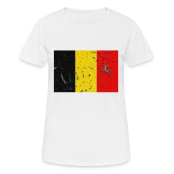 Belgien - Frauen T-Shirt atmungsaktiv - Weiß - Vorne - AI Model Female 172 dark (172cm)