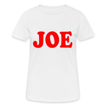 Joe - Frauen T-Shirt atmungsaktiv - Weiß - Vorne - AI Model Female 172 dark (172cm)