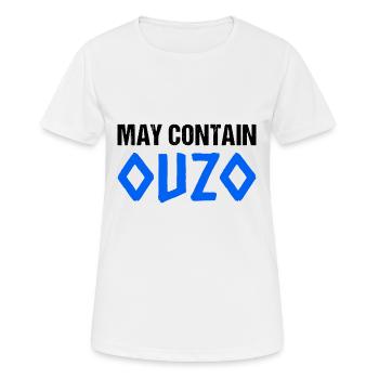May Contain Ouzo - Frauen T-Shirt atmungsaktiv - Weiß - Vorne - AI Model Female 172 dark (172cm)