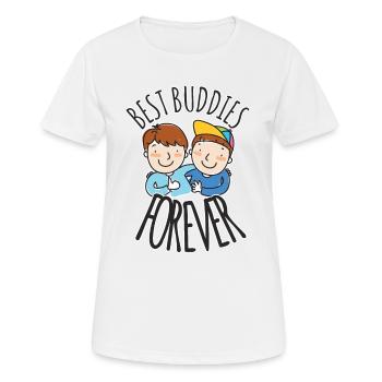 Best Buddies Forever - Women's Breathable T-Shirt - white - Front - AI Model Female 172 dark (172cm)
