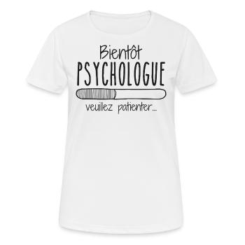 Profession Psychologist In progress Soon psychologist - Women's Breathable T-Shirt - white - Front - AI Model Female 172 dark (172cm)