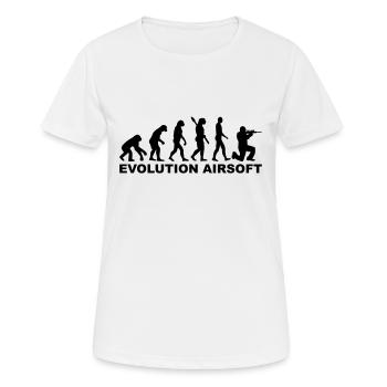 Airsoft - Frauen T-Shirt atmungsaktiv - Weiß - Vorne - AI Model Female 172 dark (172cm)