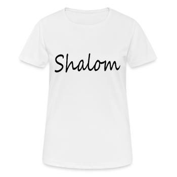 Shalom - T-shirt respirant Femme - blanc - Devant - AI Model Female 172 dark (172cm)