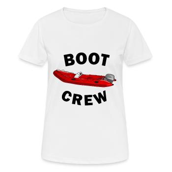 Bateau bateau bateau équipage - T-shirt respirant Femme - blanc - Devant - AI Model Female 172 dark (172cm)
