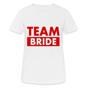 Team bride - Frauen T-Shirt atmungsaktiv - Weiß - Vorne - AI Model Female 172 dark (172cm)