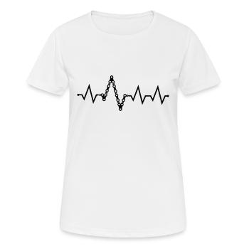Necklace heartbeat - Women's Breathable T-Shirt - white - Front - AI Model Female 172 dark (172cm)