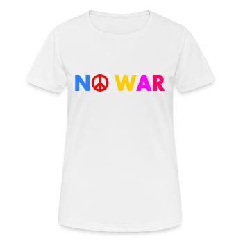 No war - Women's Breathable T-Shirt - white - Front - AI Model Female 172 dark (172cm)