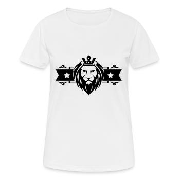 Bannière tête de Lion - tête de lion - T-shirt respirant Femme - blanc - Devant - AI Model Female 172 dark (172cm)