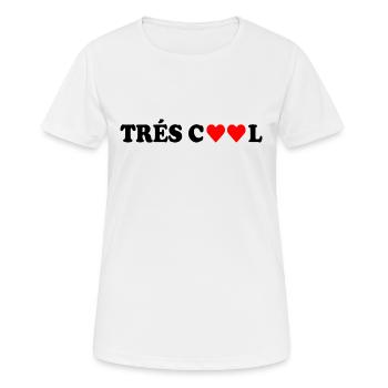Tres cool - T-shirt respirant Femme - blanc - Devant - AI Model Female 172 dark (172cm)