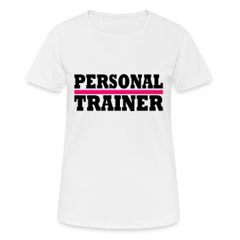 Personal trainer - Women's Breathable T-Shirt - white - Front - AI Model Female 172 dark (172cm)