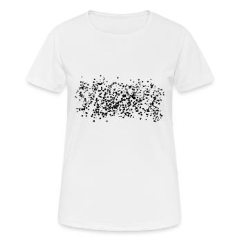 punkte muster punkt glänzend - Frauen T-Shirt atmungsaktiv - Weiß - Vorne - AI Model Female 172 dark (172cm)