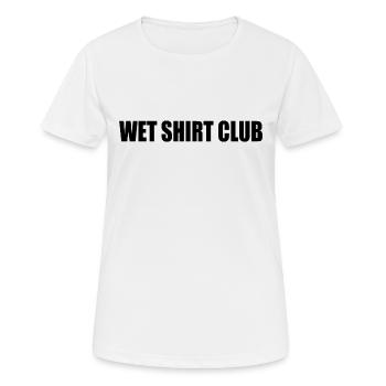 Wet shirt club - Women's Breathable T-Shirt - white - Front - AI Model Female 172 dark (172cm)