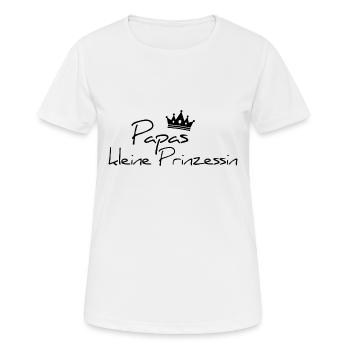 Kinderspruch Papas petite princesse - noir - T-shirt respirant Femme - blanc - Devant - AI Model Female 172 dark (172cm)