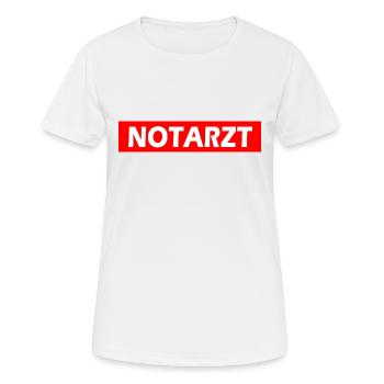 Notarzt - Frauen T-Shirt atmungsaktiv - Weiß - Vorne - AI Model Female 172 dark (172cm)
