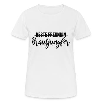 Wedding bachelor party best friend - Women's Breathable T-Shirt - white - Front - AI Model Female 172 dark (172cm)