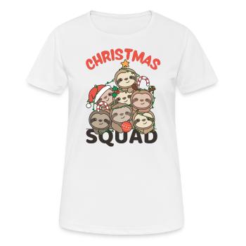 Sloth Christmas Tree Christmas Squad Sloths - Women's Breathable T-Shirt - white - Front - AI Model Female 172 dark (172cm)