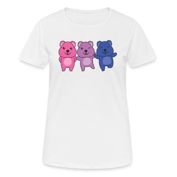 Bi Flag Pride LGBTQ Quokka - T-shirt respirant Femme - blanc - Devant - AI Model Female 172 dark (172cm)