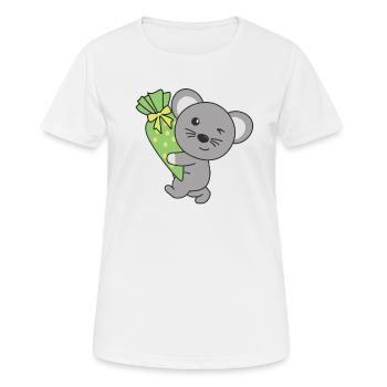 bye bye kindergarten hello school mouse - Women's Breathable T-Shirt - white - Front - AI Model Female 172 dark (172cm)