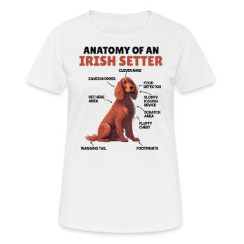 Explication du chien Anatomie d’un setter irlandais - T-shirt respirant Femme - blanc - Devant - AI Model Female 172 dark (172cm)