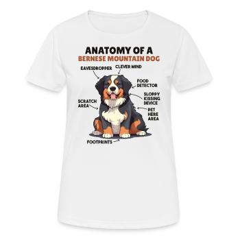 Explication du chien Anatomie d’un bouvier bernois - T-shirt respirant Femme - blanc - Devant - AI Model Female 172 dark (172cm)