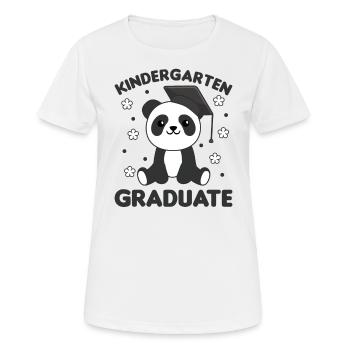Enfants Diplômé de la maternelle Panda Graduation - T-shirt respirant Femme - blanc - Devant - AI Model Female 172 dark (172cm)