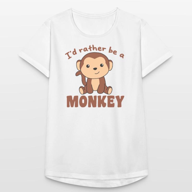 I'd rather be a monkey - cute monkey Women's Breathable T-Shirt