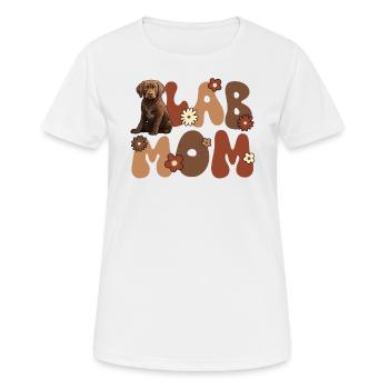 Labrador Retriever Groovy Lab Maman - T-shirt respirant Femme - blanc - Devant - AI Model Female 172 dark (172cm)